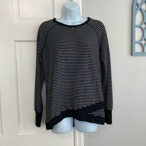 Danskin Black and White Striped Top